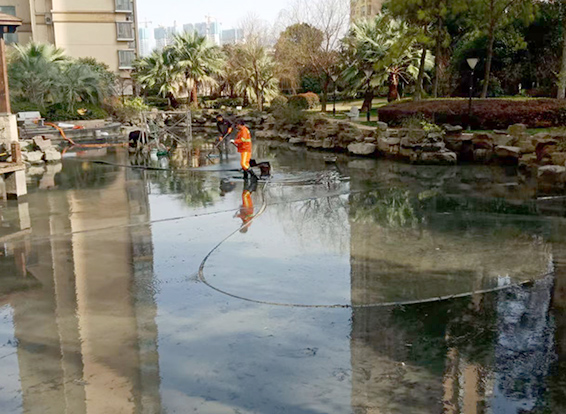 靖西景观池淤泥清理